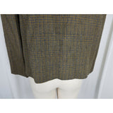 Vintage Salvatore Costanzo Wool Tweed Swing Jacket Blazer Designer Womens M Tan