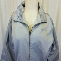 Weekends by Chico's 3/4 Sleeves Jacket Womens 3 XL 16 Silver Gray Pleated Collar