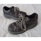 Dr. Doc Martens Shoes Boots Air Wair Leather Combat Mens US 8 9861 Brown Yellow