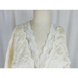 Vintage Victoria's Secret Lace Satin Bed jacket Sash Short Robe Womens S USA 70s