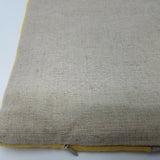 Domain Home Jute Linen Canvas Look Pillow Cover Sham 18x18 Logo Cotton Yellow