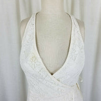 Abercrombie & Fitch Lace Wrap Summer Dress Womens S Hi Lo Assymetrical Plunge