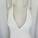 Abercrombie & Fitch Lace Wrap Summer Dress Womens S Hi Lo Assymetrical Plunge