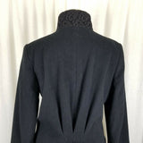 Together Wool Soutache Lace Funnel Neck Gathered Fitted Peacoat Jacket Womens 8