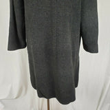 Vintage Mid Century Union Made Wool Peacoat Insulated Faux Fur Lined Womens L XL