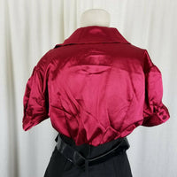 Roulette Colorblock Double Breasted Belted Mini Satin Coat Dress Womens 10 Goth