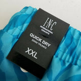 INC Patterns Quick Dry Swim Trunks Briefs Swimming Shorts Suit Mens XXL Blue NWT