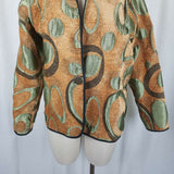 Irresistible Reversibles Abstract Soft Tapestry Jacket Blazer Womens S Textured
