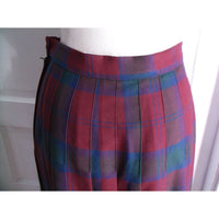 Lairds of Scotland Wool Tartan Scotch Plaid Pleated Midi Skirt Womens 12 Vintage