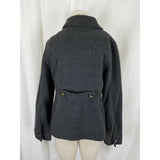 Amelia by BeCool Wool Charcoal Military Double Breasted Peacoat Jacket Womens L