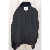 Nurture Open Front Asymmetrical Knit Vegan Faux Leather Sweater Jacket Womens L
