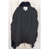 Nurture Open Front Asymmetrical Knit Vegan Faux Leather Sweater Jacket Womens L