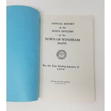 Annual Report Town Officers of Windham Maine January 31 1959 Cumberland County