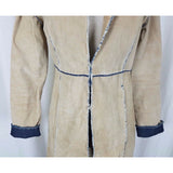 Blanc Noir Kharma Deconstructed Patchwork Leather Denim Coat Womens L Lagenlook