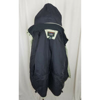 LL Bean Winter Jacket Nylon Parka Full Zip Up Anorak Womens L Ski Snow Green