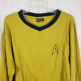 Star Trek Captain Kirk Gold Uniform Top Shirt 2014 CBS Studios Into Darkness L