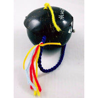 Vintage 1950s Painted Coconut Shell Girls Head Purse Tiki Kitsch Hawaii Souvenir