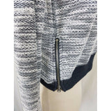 Abercrombie & Fitch Side Zip Up Scoop Neck Mottled Gray Knit Sweater Womens S