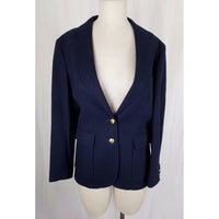 Vintage LL Bean 2 Button Up Wool Jacket Coat Blazer Womens 12 USA 80s Riding