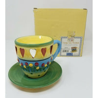 Debbie Mumm TEACUP TART WARMERS Thoughts of Home 8706 Hearts Flowers Candles