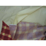 Rust Yellow Cotton Plaid Checked Solid Yellow Backed Fabric Craft Project 69x54