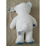 NWT BUILD A BEAR White & Blue Snow Hugs Bear Stuffed Full Size Plush Christmas