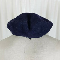 Kangol 100% Wool Felt Newsboy Cabbie Ascot Hat Mens Adults 20 Navy Blue England