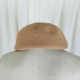 Vintage Bollman Co 100% Doeskin Felt Ascot Hat Mens Adults 21.75 Snap Brim Camel