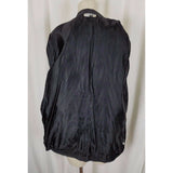 Vintage The Violetta Black Leather Pleated Ruched Jacket Coat Womens 38 80s 90s