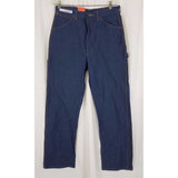 Red Kap Carpenter Jeans Deadstock Blue DENIM Pants Mens 34x33 Orange Stitching