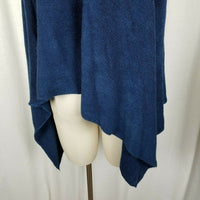 New York Giants NFL Crystal Logo Sweater Knit Poncho Cowl Neck Shawl Cape Hi/Lo