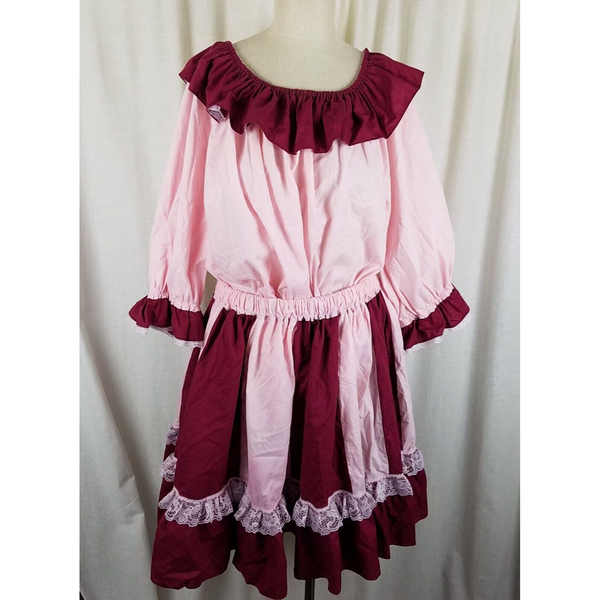 Vintage Handmade Square Dance Dress 2 Pc Skirt Blouse Top Set Outfit W Mainely Bargains Vintage Handmade Square Dance Dress 2 Pc Skirt Blouse Top Set Outfit W Mainely Bargains