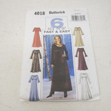 Butterick Sewing Pattern 4018 Dress Empire Bell Sleeves Uncut Womens Sz 18 20 22