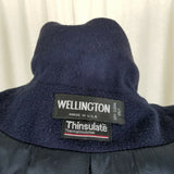 Vintage Wellington Double Breasted Navy Blue Wool Peacoat Womens 12 Car Coat