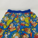 Vintage Nickelodeon Ren & Stimpy Gym Sleep Shorts Long Cartoon Novelty Mens M