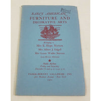 Early American Furniture and Decorative Arts Parke-Bernet Auction Catalog 1961