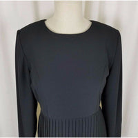 Verdi New York Milan Black Midi Cocktail Formal Dress Womens 4 USA Pleated Skirt