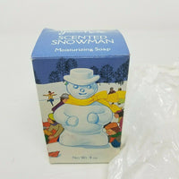 Vintage Jean Nate Scented Snowman Moisturizing Soap 4 Oz Holiday Winter NOS Rare