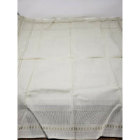 VINTAGE Jobelan Woven Cotton Tea TABLECLOTH Bone 30.5 x 29.5 W. Germany Squares