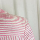 Vintage Bobbie Brooks Candy Striped Seersucker Boyfriend Blazer Jacket Womens 14