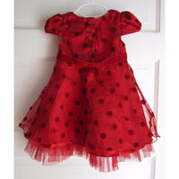 Youngland Velvet Tulle Polka Dotted Party Formal Holiday Dress Baby Girls sz 18M