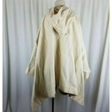 Banana Republic Hooded Wool Pullover Kangaroo Pocket Poncho Cape Womens M Ivory