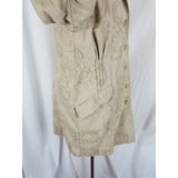 J.Jill Canvas Cotton Embroidered Pleated Fit & Flare Riding Jacket Coat Womens M
