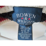 Bowen & Wright Striped Cable Knit Crewneck Pullover Sweater Boys Youth M 12 14