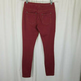 Evy's Tree Denim Skinnies Ponte Pants Skinny Jeans Jeggings Leggings Maroon S