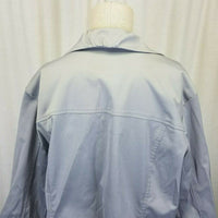 Weekends by Chico's 3/4 Sleeves Jacket Womens 3 XL 16 Silver Gray Pleated Collar