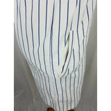 Madewell Harbor Lace up Shift Dress Ivory Blue Pinstriped Striped Womens 2XS XXS