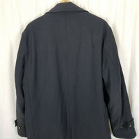 Utex Insulated Charcoal Gray Trench Coat Mens 40 Wool Zip Out Removable Liner