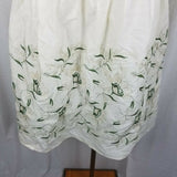 Tabitha Anthropology Lightweight Summer Floral Embroidered Twirl Skirt Womens 10