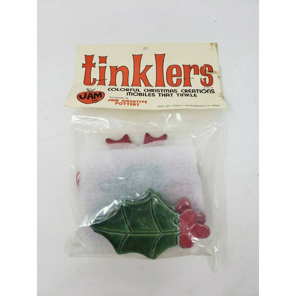 Tinklers Vintage 70's Christmas Ornaments Windchimes Jam Creative Pottery 1975